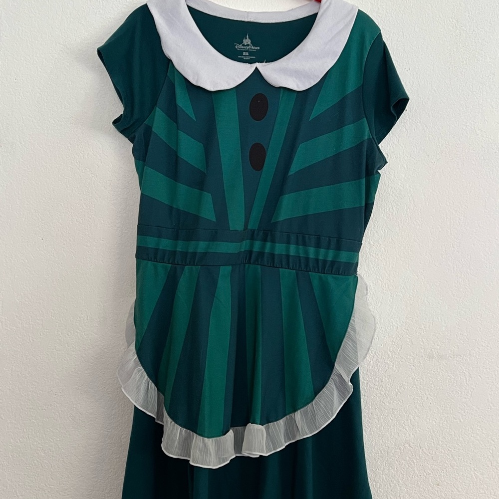Disney Green and White Midi Dress